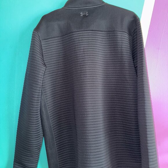 Black Under Armour Loose Zip Up Sweater, Size XL - Picture 3 of 3